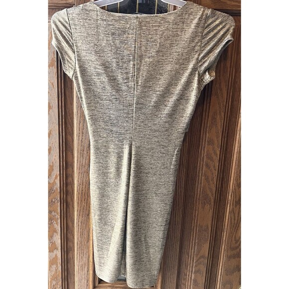 Charlotte‎ Russe Women's Gold Shimmer Lined Cut Out Waist Dress Size S - Picture 6 of 11
